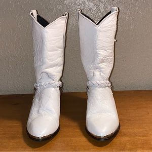 Western Vintage Leather Boots With Braided Anklet. Women’s Size 5.5.